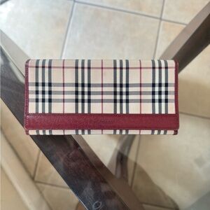 Burberry Vintage Burgundy Long Wallet